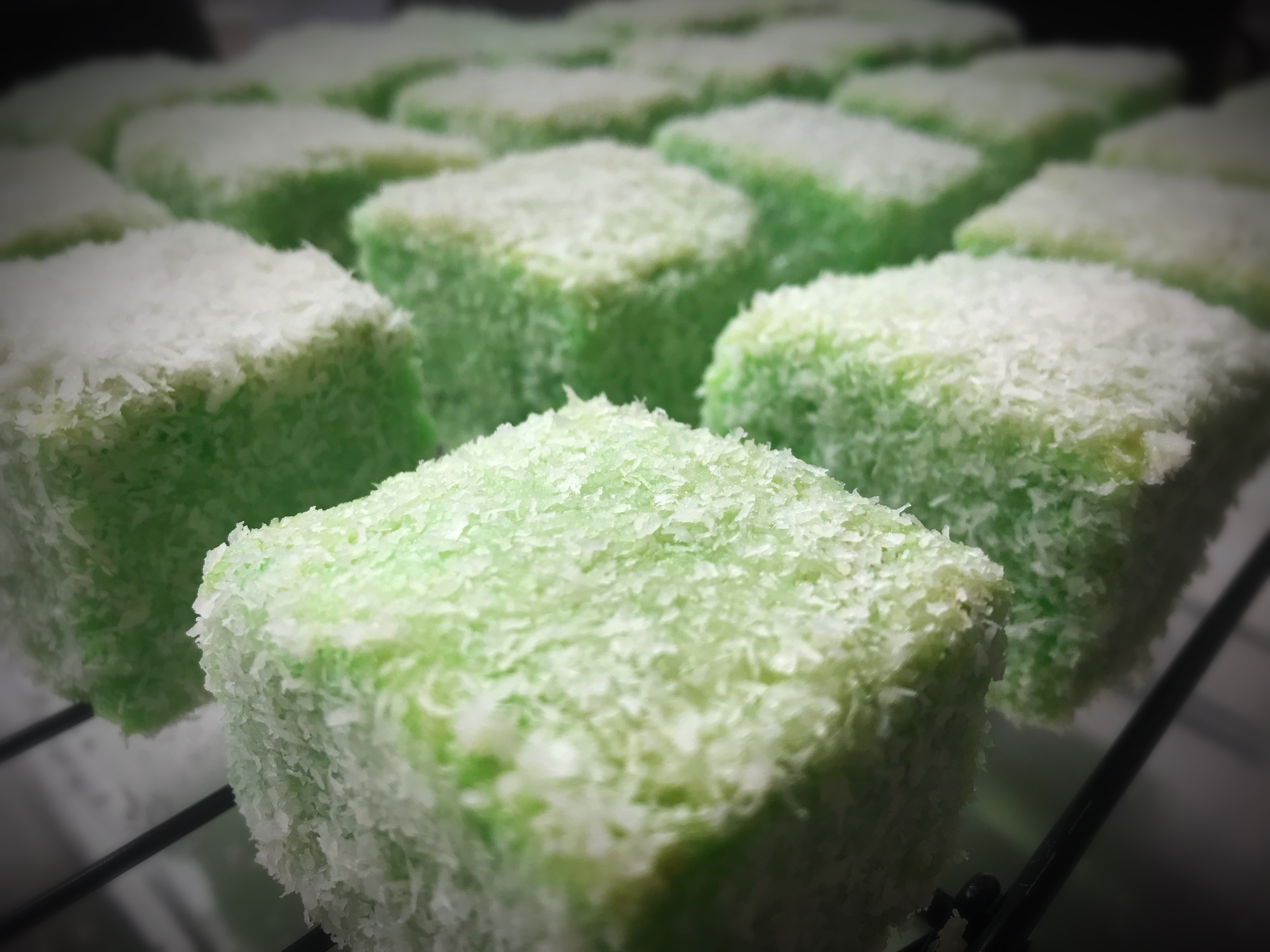 Pandan Coconut Lamington