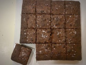 Dark Deluxe Brownies with Sea Salt Flakes