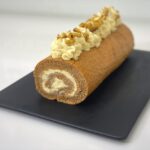 Walnut Swiss roll with coffee cream Bakabee Singapore