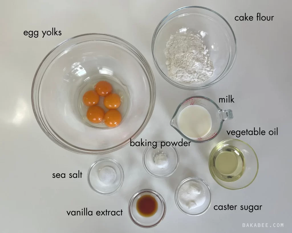 vanilla chiffon cake featured ingredients
