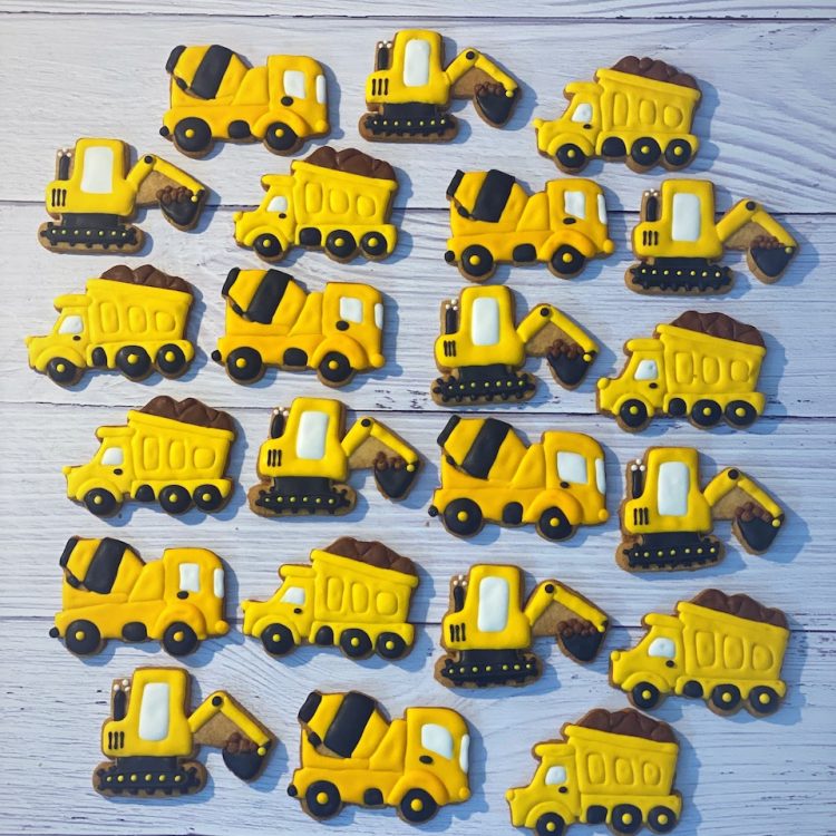 Construction vehicles customized cookies Singapore