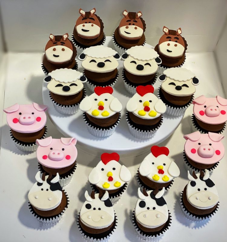 Farm animal customized cupcakes Singapore