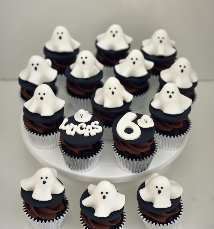 Ghost themed customized cupcakes Bakabee