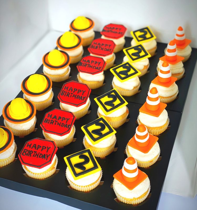 construction themed cupcakes