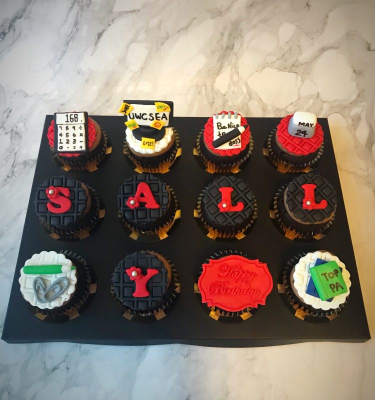 Secretary themed customized cupcake Singapore