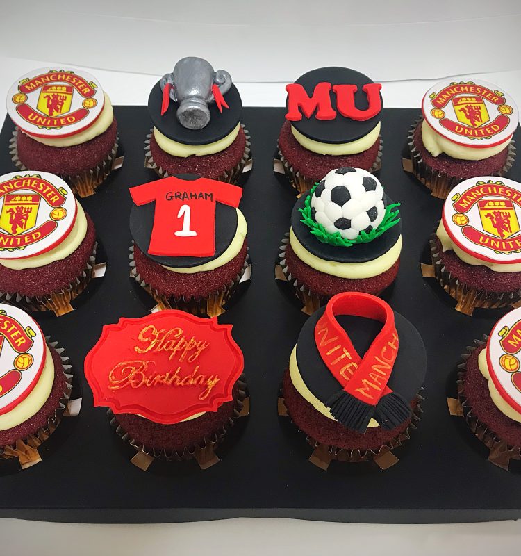Manchester United Football fan themed cupcake set