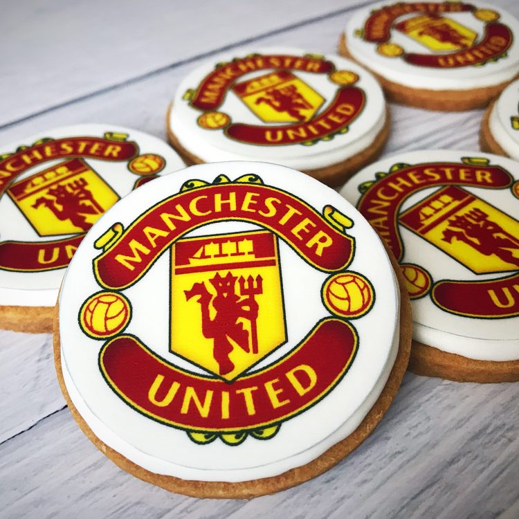 Manchester United edible printed logo cookies Singapore