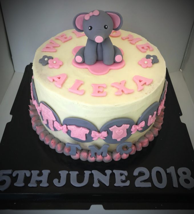 Baby shower cake - Welcome Alexa