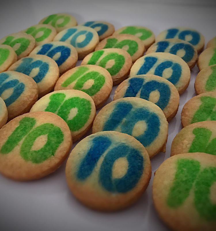 Sugar cookies with 10