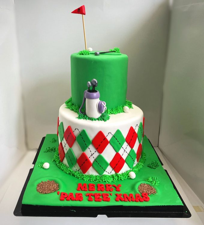 Xmas and Golf themed cake