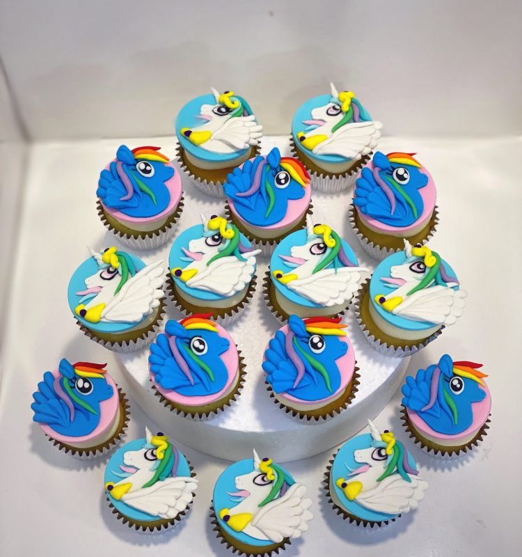 My Little Pony Princess Celestria Rainbow Dash customized cupcakes Singapore
