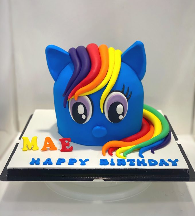 My Little Pony Rainbow Dash customized cake Singapore
