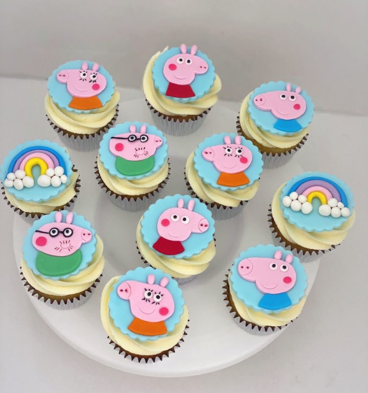 Peppa Pig themed customized cupcakes Singapore